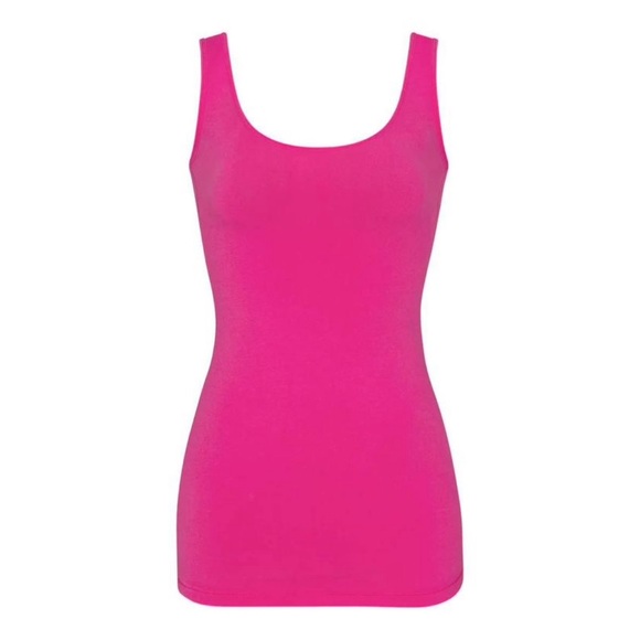 {SKIMS} NEW VINTAGE SCOOP NECK TANK [FUCHSIA] - Picture 4 of 7
